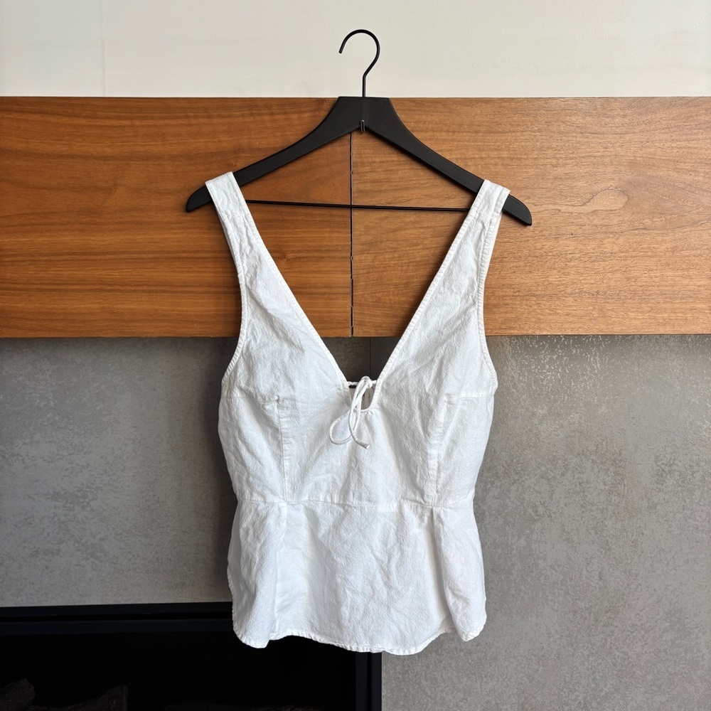 Free People Mika Tank Top in White, Size L - Picture 5 of 13